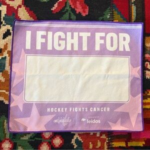 NHL Capitals Hockey Fight Cancer towel
